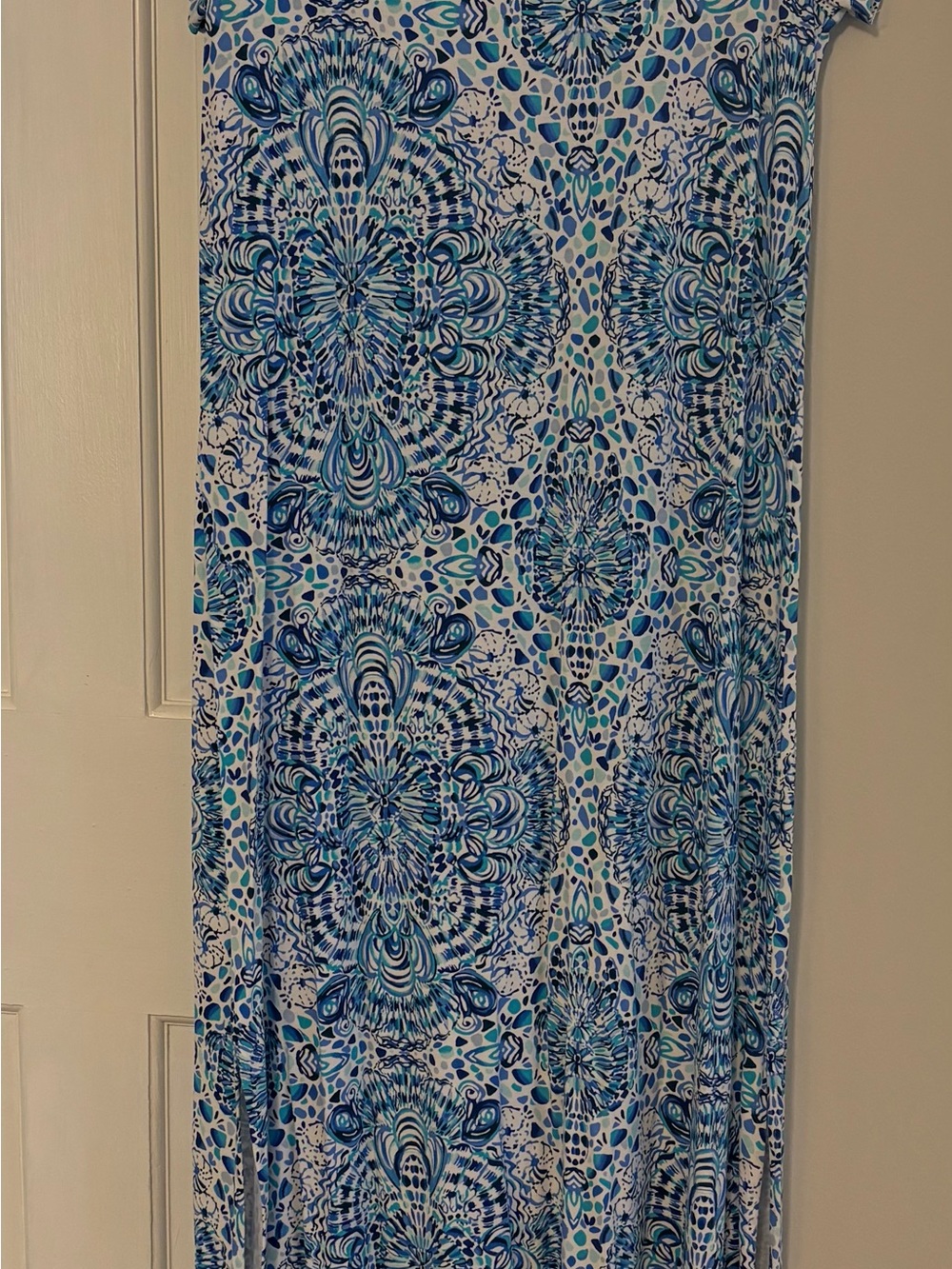 Lilly Pulitzer Wynne Maxi Dress Call My Shell Phone Size Large